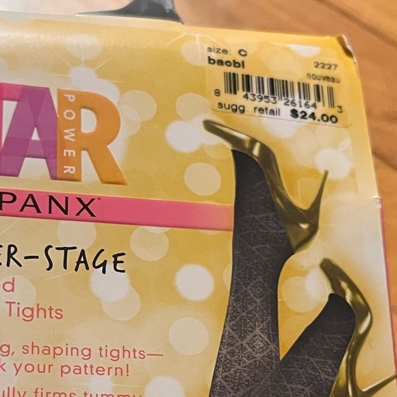 Star Power Assets Black Tights Body Contouring Shapewear Goth Formal Grunge Work - Picture 10 of 16